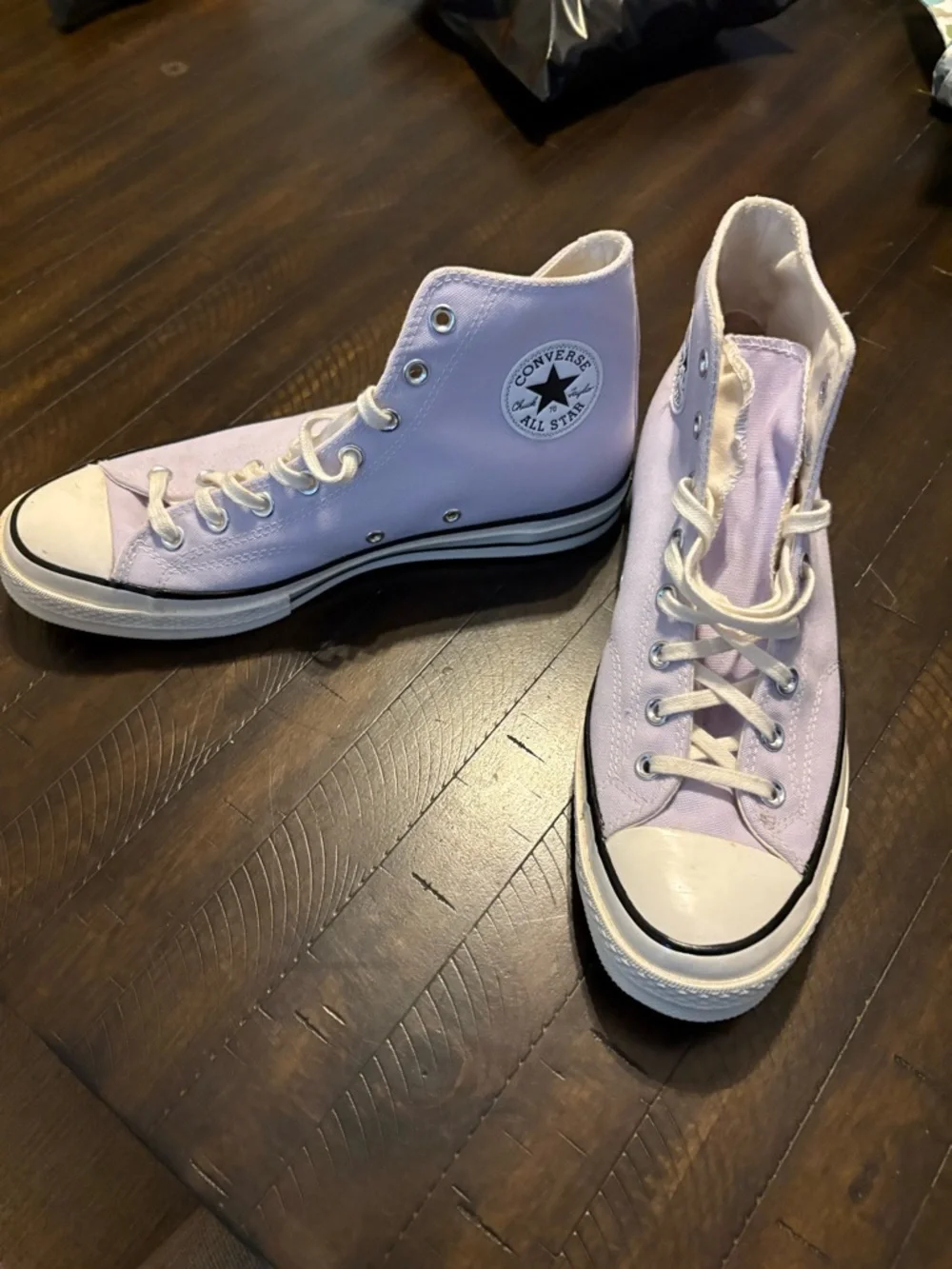 Converse Chuck Taylor All Star High Top Sneakers in Light Lavender - Picture 7 of 8